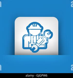 Worker icon Stock Vector