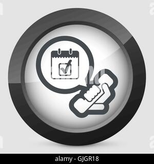 Phone call to agree date Stock Vector