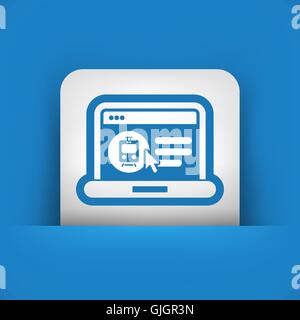 Booking train ticket on internet Stock Vector