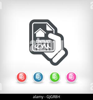 House contract icon Stock Vector