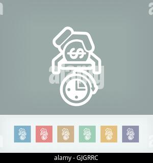 Money time icon Stock Vector