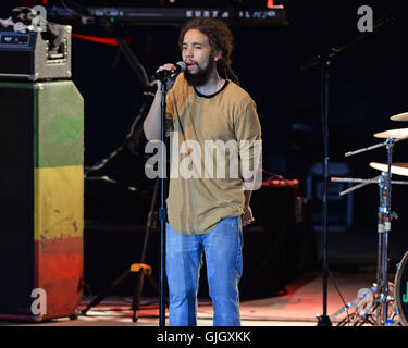 POMPANO BEACH FL - AUGUST 15: Jo Mersa Marley in concert at The Pompano Beach Amphitheater on August 15, 2016 in Pompano Beach, Florida. Credit: mpi04/MediaPunch Stock Photo