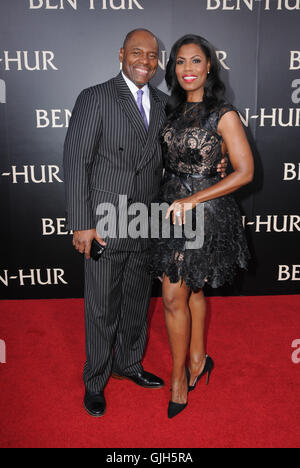 Hollywood, CA, USA. 16th Aug, 2016. 16 August 2016 - Hollywood, California. John Allen Newman, Omarosa Manigault. Los Angeles premiere of ''Ben-Hur'' held at TCL Chinese Theatre. Photo Credit: Birdie Thompson/AdMedia Credit:  Birdie Thompson/AdMedia/ZUMA Wire/Alamy Live News Stock Photo