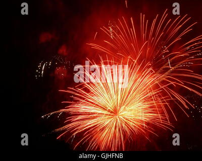 red flower from fire Stock Photo