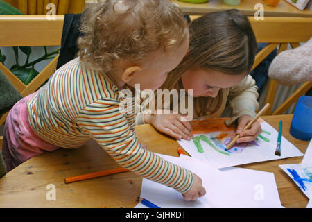 painting children at Stock Photo