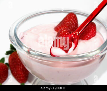 strawberry curd curds Stock Photo