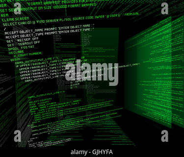 program green virus Stock Photo