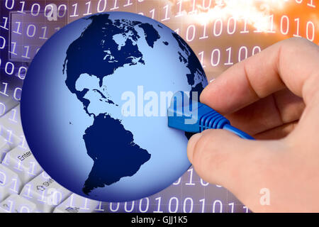 communication cable technology Stock Photo