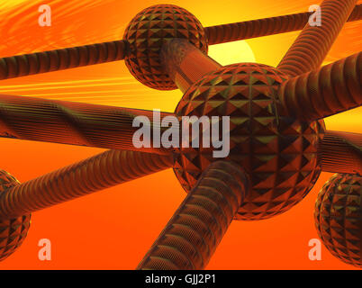 atoms info art Stock Photo