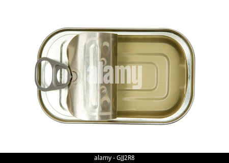 empty sardine canned Stock Photo