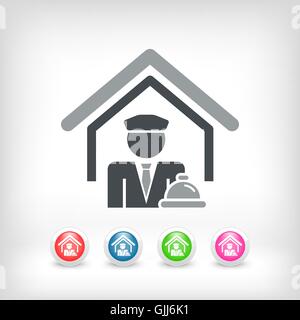 Hotel icon Stock Vector