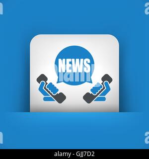 Phone news icon Stock Vector