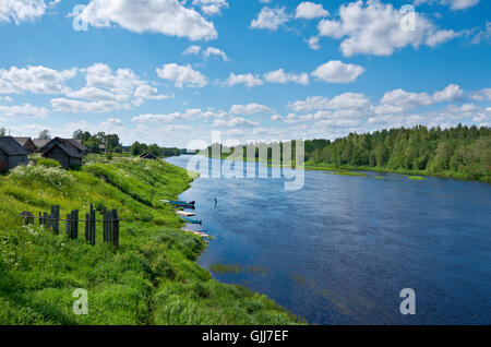 Ken River Valley.Arkhangelsk region, Russia Stock Photo