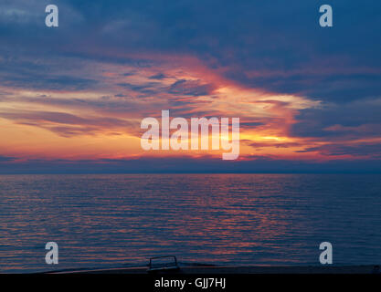 Lake Baikal at sunsetl. Gremyachinsk village. Russia Stock Photo