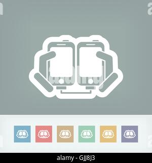 Smartphone files sharing Stock Vector