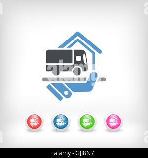 Home delivery icon, outline style Stock Vector Image & Art - Alamy