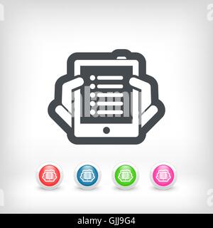 Tablet list icon Stock Vector