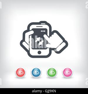 Smartphone icon. File transfer. Stock Vector