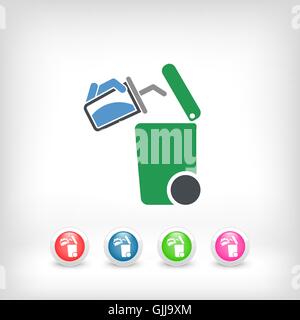 Separate waste collection icon Stock Vector