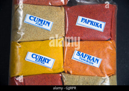 diiferent kinds of spices Stock Photo