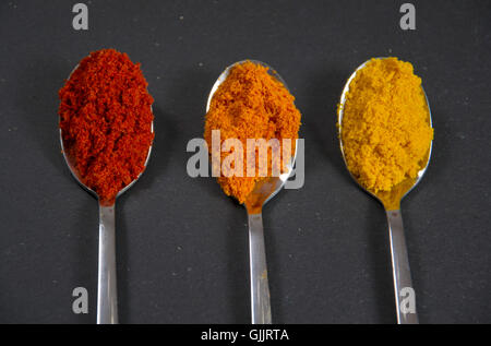 diiferent kinds of spices Stock Photo