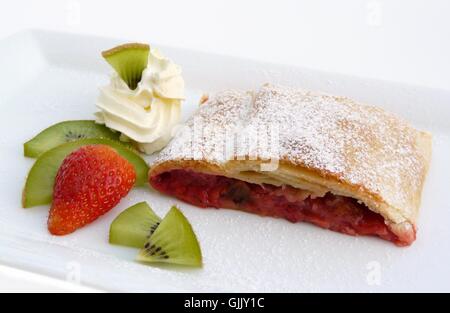 sugar strawberry whirlpool Stock Photo