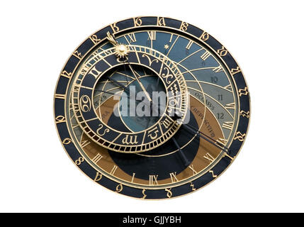 isolated clock prague Stock Photo