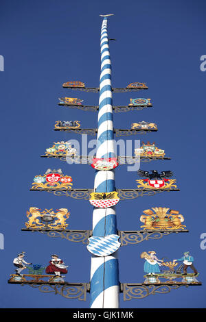 maypole in bad aibling Stock Photo