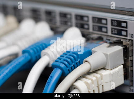 communication cable wire Stock Photo