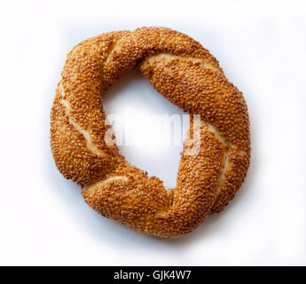 bagel with sesame seeds Stock Photo