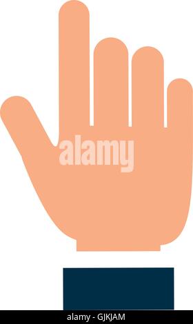 hand classic pointer pixel isolated icon Stock Vector