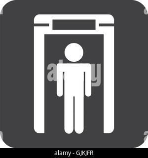 person scanner machine airport check Stock Vector