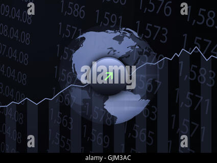gain on the stock exchange Stock Photo