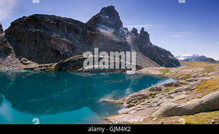 alps switzerland mountain lake Stock Photo