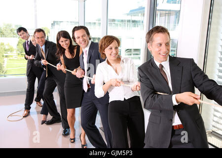 pull together Stock Photo