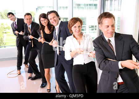 pull together Stock Photo