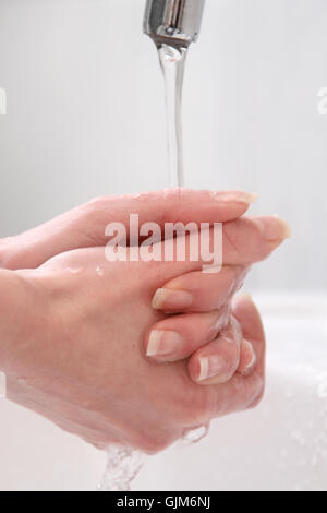 hand hands purify Stock Photo