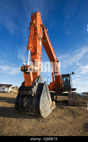 excavator construction tracks Stock Photo