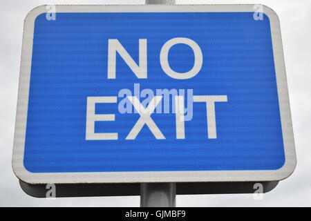 Large No Exit Street Sign Stock Photo