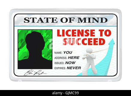 License to Succeed - Permission for a Successful Life Stock Photo