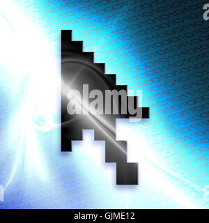 code binary cursor Stock Photo
