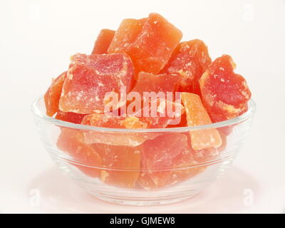 papaya in the glass bowl Stock Photo