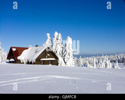 house building mountains Stock Photo