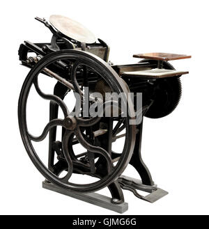 antique letterpress mechanism Stock Photo