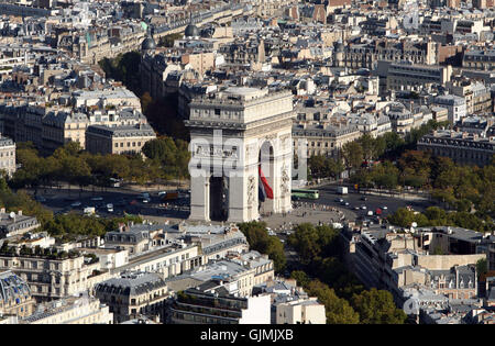 paris france triumphal arch Stock Photo