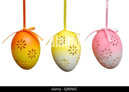 easter eggs greeting Stock Photo