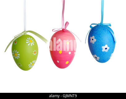 easter eggs greeting Stock Photo