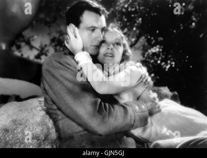 Gary Cooper Helen Hayes in A Farewell to Arms Stock Photo