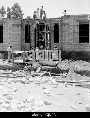 Jewish colonies and settlements. Tel Aviv. Process of building progressing Stock Photo