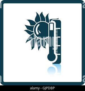 Summer heat icon. Shadow reflection design. Vector illustration. Stock Vector